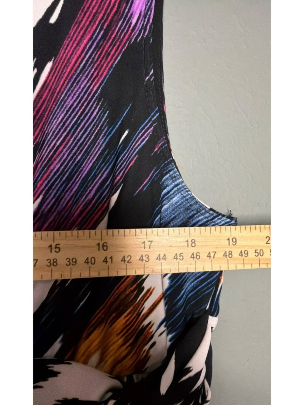 Chico's Women's 3 16/18 XL Geometric V-Neck Sleeveless Empire Waist Maxi Dress S - Picture 5 of 8